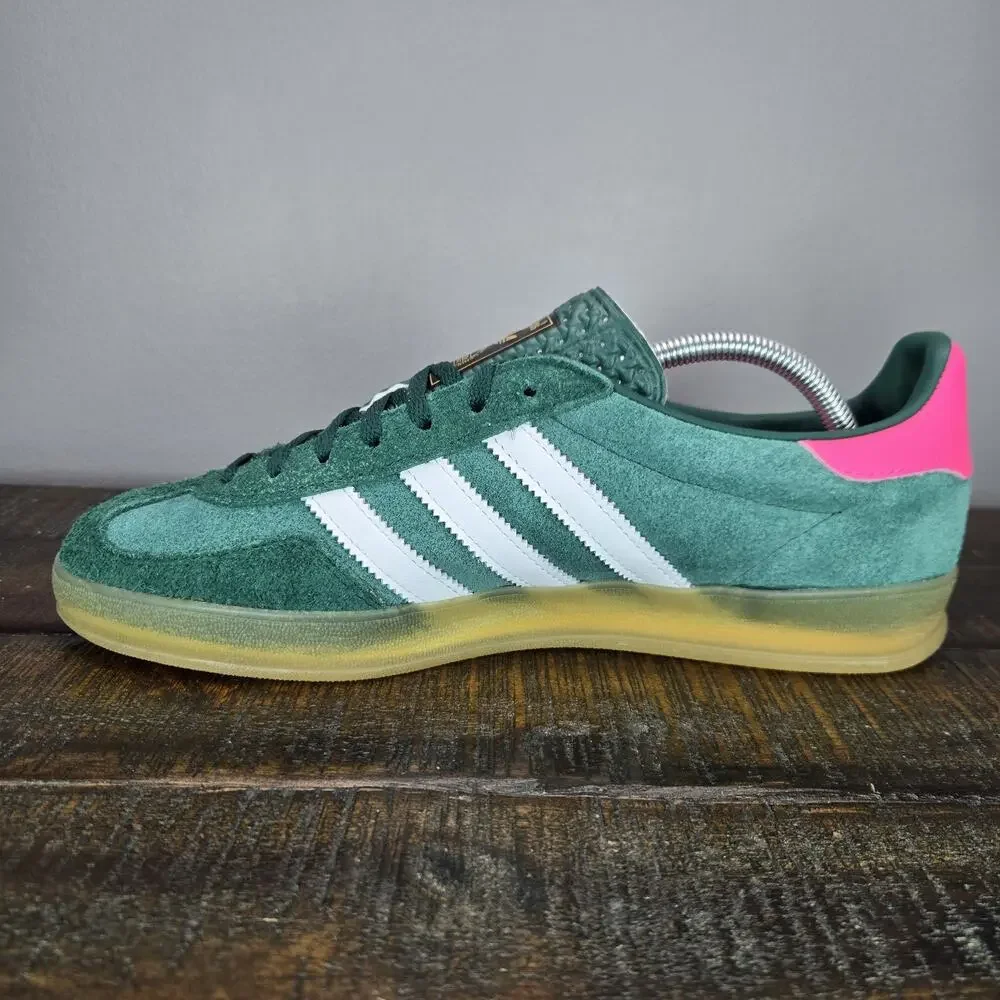 NEW adidas Gazelle Indoor Womens Size 10.5 Lifestyle Shoes Green Pink IG5929